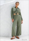 Wide Leg Pull On Pant - 210224