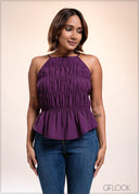 Gathered Crop Top - 040825