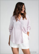 Stripe Oversized Shirt - 130226