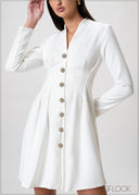 Long Sleeve Blazer Dress - 230926W