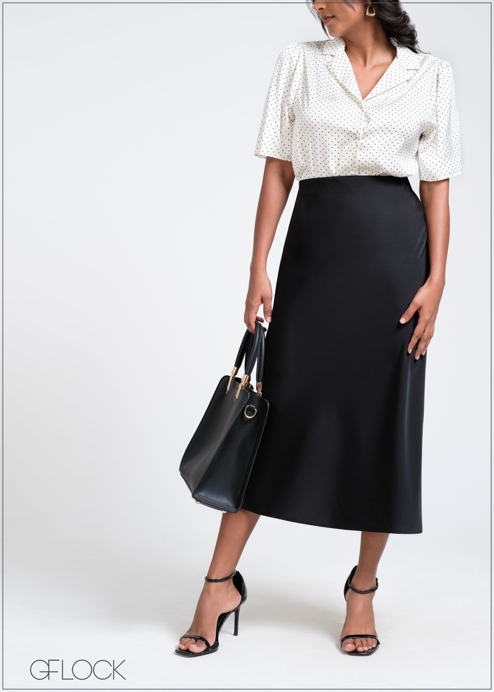 Satin Midi Skirt - 260525