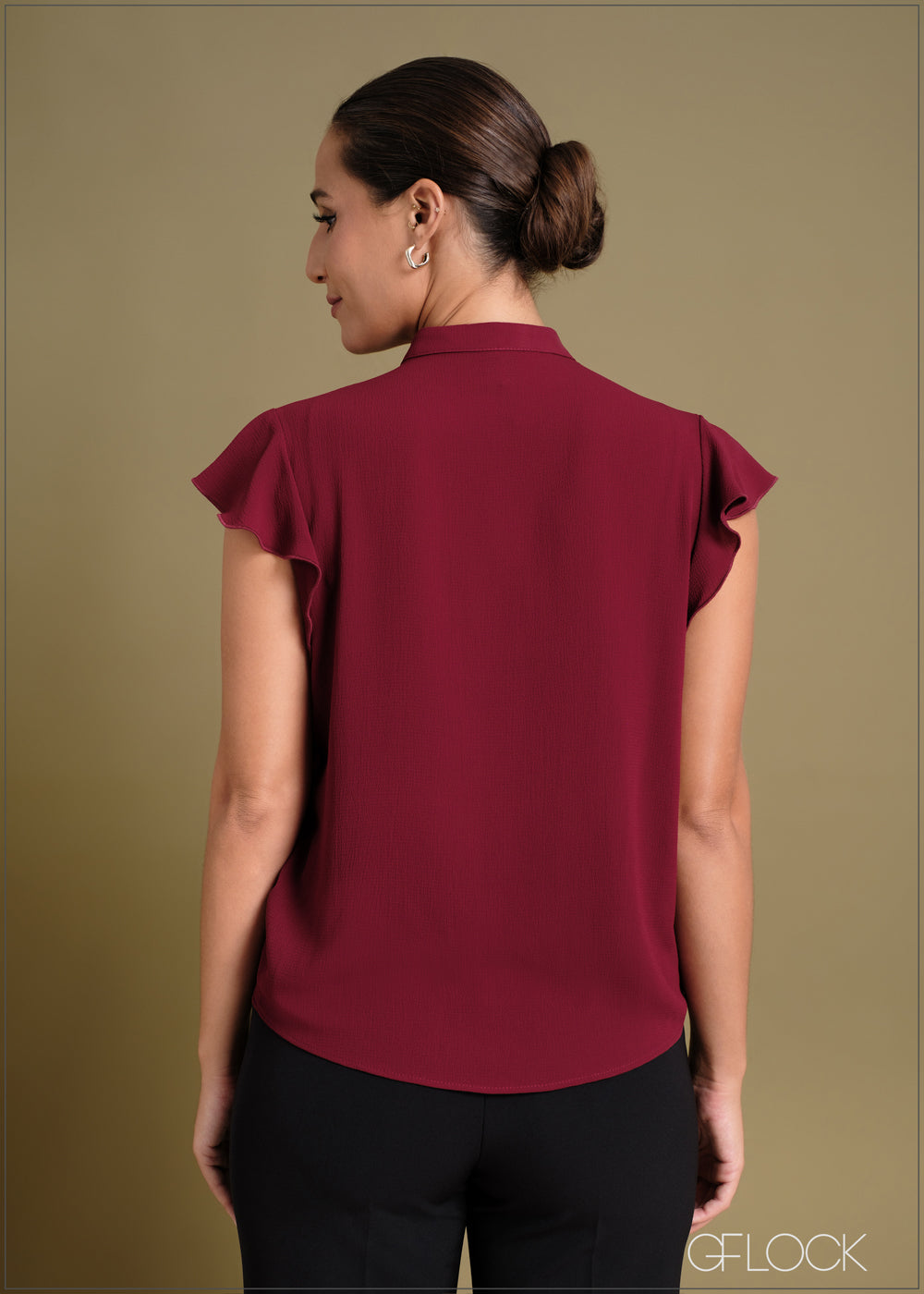 Top With Frill Sleeves - 240424