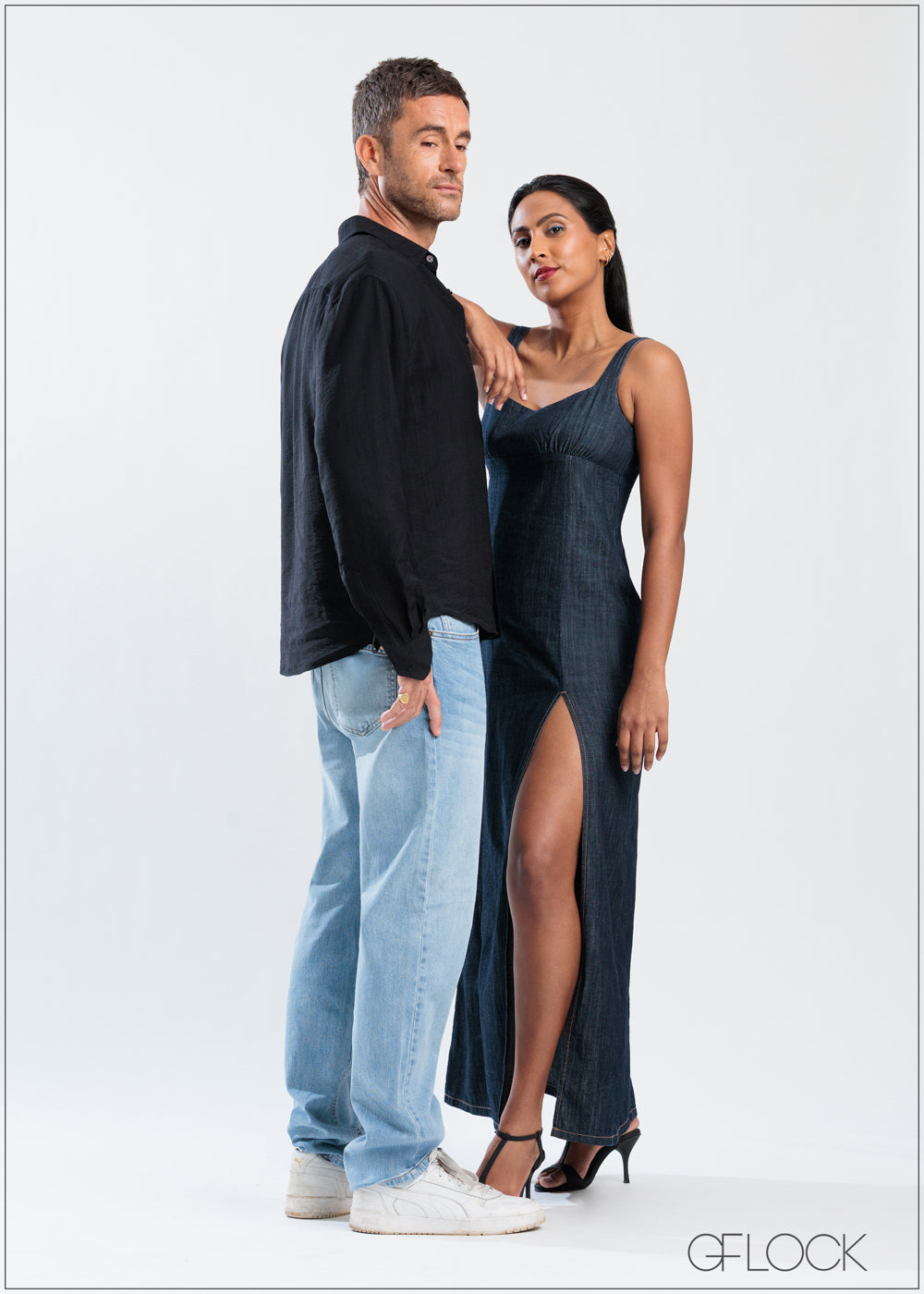 Denim Midi Dress - 250625