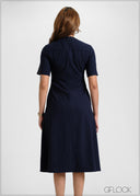 Short Sleeved Midi Dress - 051026