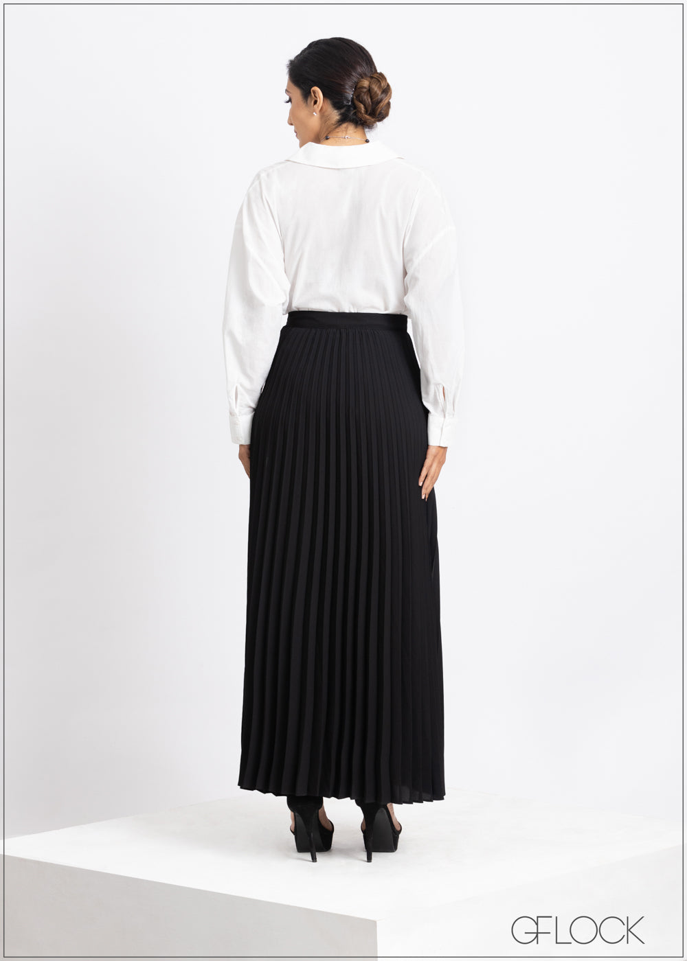 Maryanne Black Pleated Skirt