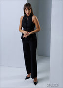 Sleeveless Pleated Top - 211125