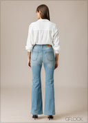 Light Wash Boot-Cut Jean - Long Length - 210326D