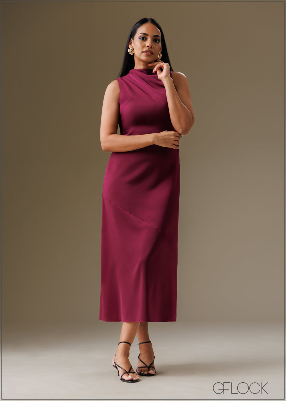 High Neck Maxi Dress - 121225