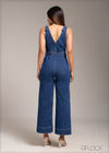 Mid Wash Dungaree - 091222