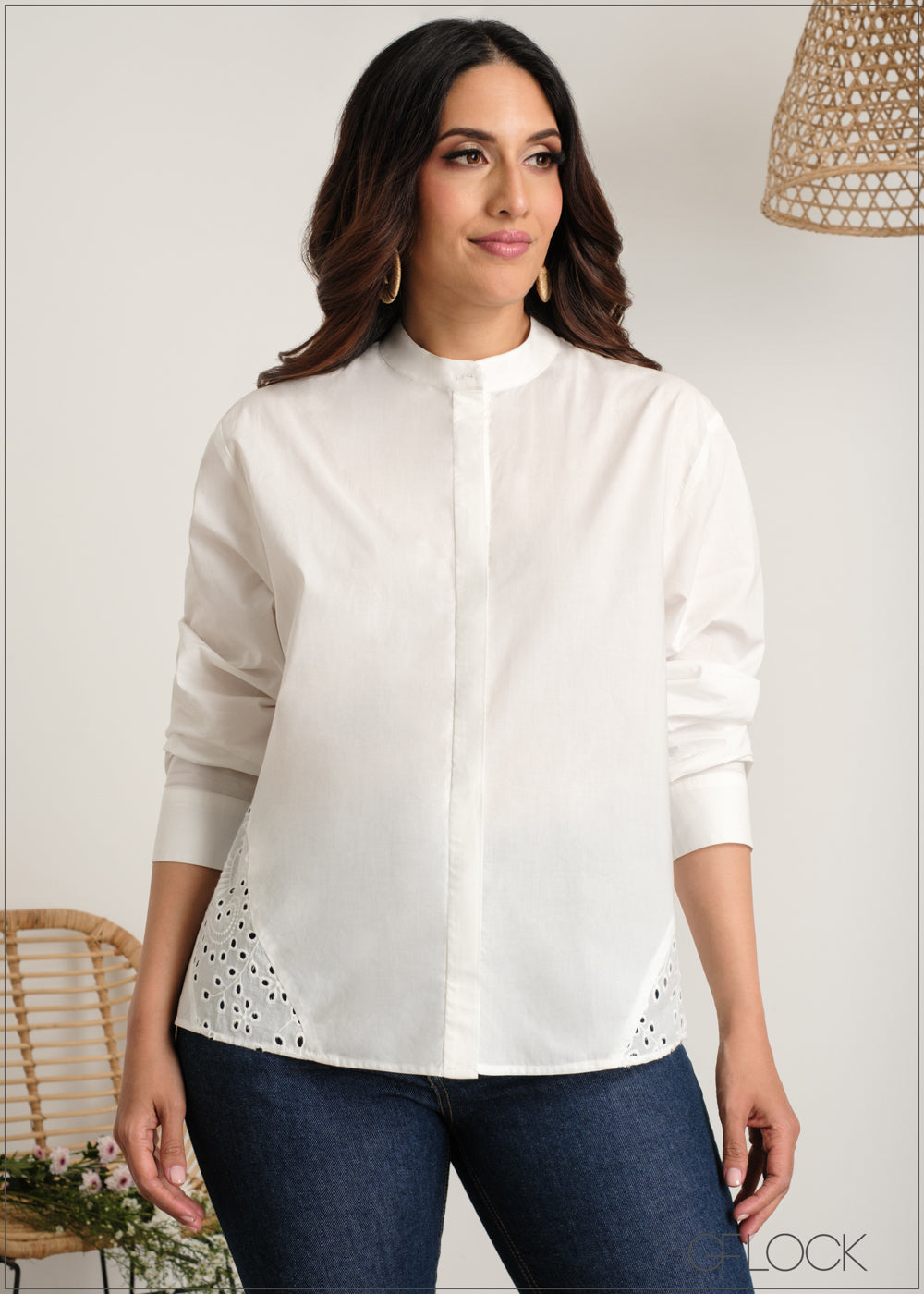 Lace Detailed Shirt - 060625