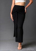Front Knot Detailed Skirt - 020525