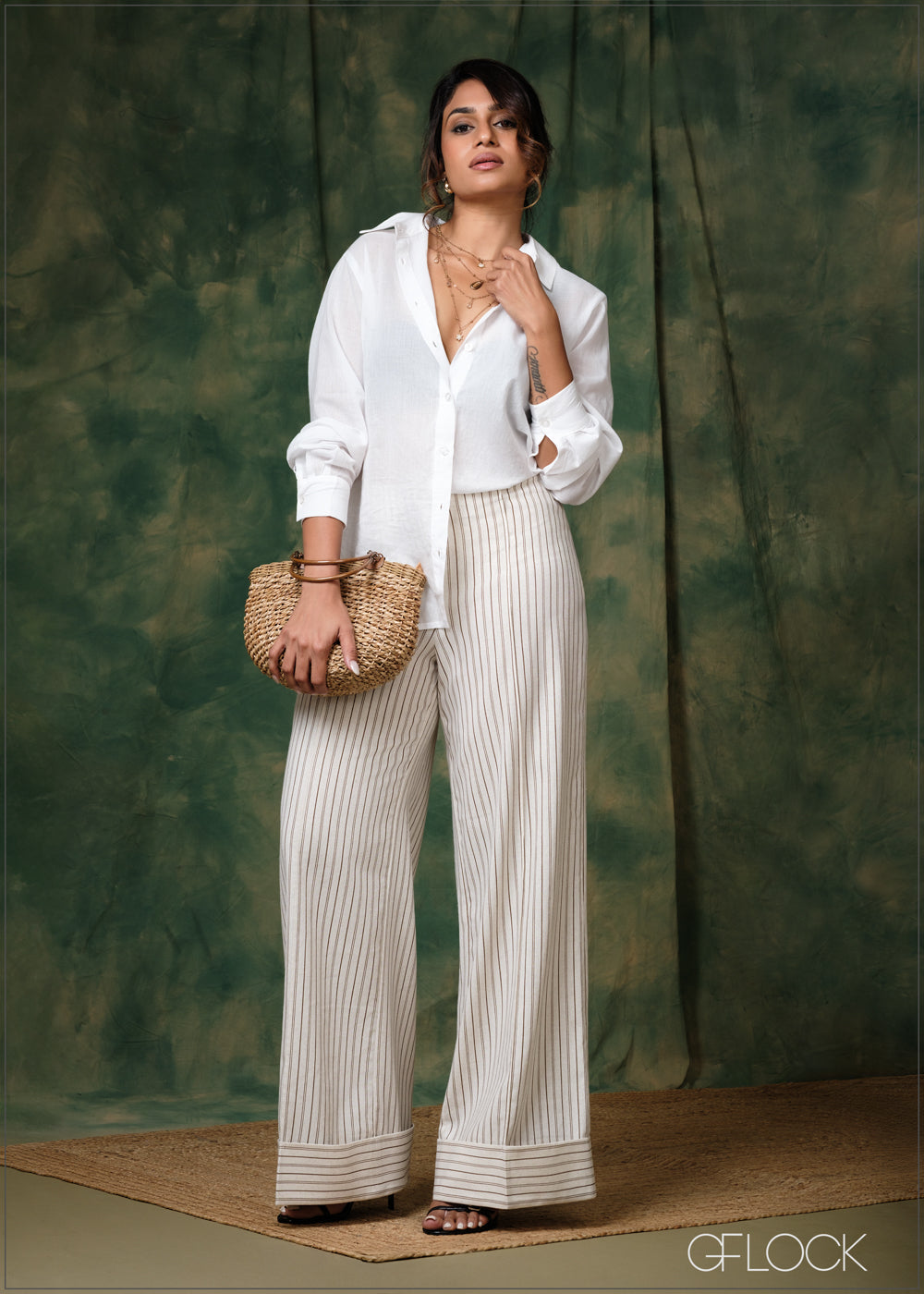Striped Wide Leg Pant - 171225