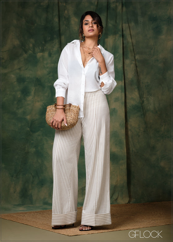 Striped Wide Leg Pant - 171225
