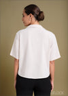 Short Sleeve Lapel Collar Shirt - 240424