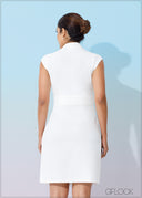 Cap Sleeve Wrap Dress - 160823