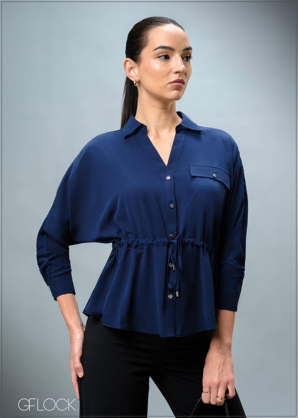 Pocket Detailed Long Sleeve Top - 070725