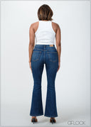 Mid Wash Bootcut Jean - Short Length - 120725