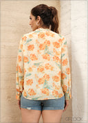 Floral Button Down Shirt - 031123