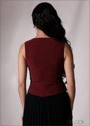 Sleeveless Trim Detail Waistcoat - 151026