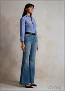 Dark Blue Bootcut Jean - Long Length - 140526