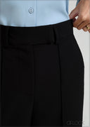 Straight Leg Pintuck Pant - 070926