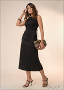 Sleeveless Side Detailed Dress - 040426