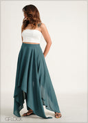 High Waist Handkerchief Skirt - 060226