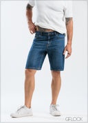 Mid Blue Denim Short - 250625