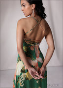 Backless Strappy Maxi Dress - 151026