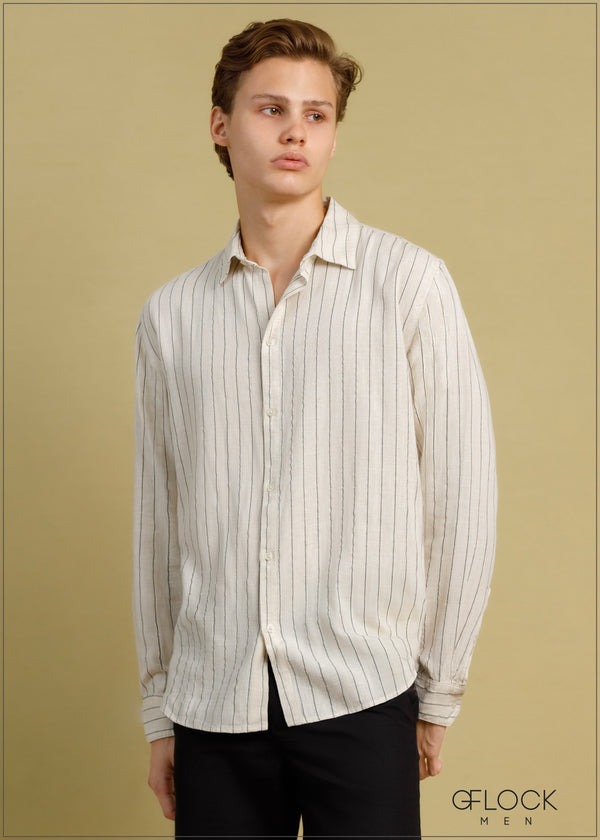 Relax Fit Stripe Linen Shirt - 030724 - 02 - GFLOCK.LK