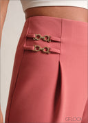 Trim Detailed High Waist Pant - 190126