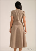 Puff Sleeves Waistcoat - 261026