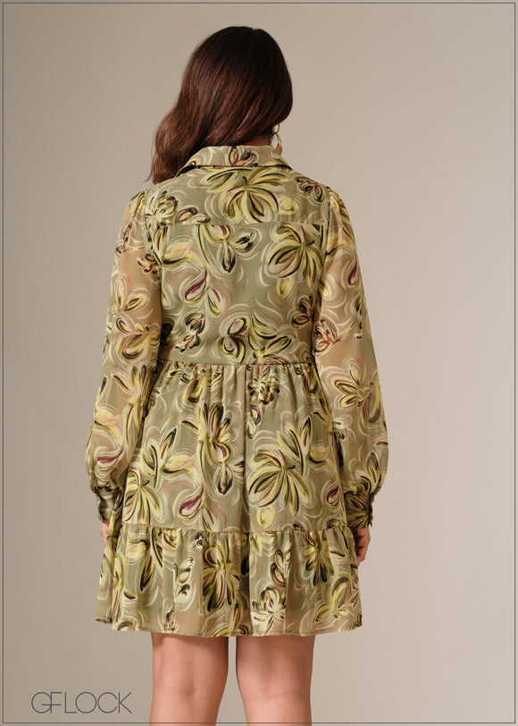 Long Sleeve Mini Dress - 090126