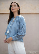 Embroidery Denim Shirt - 090425