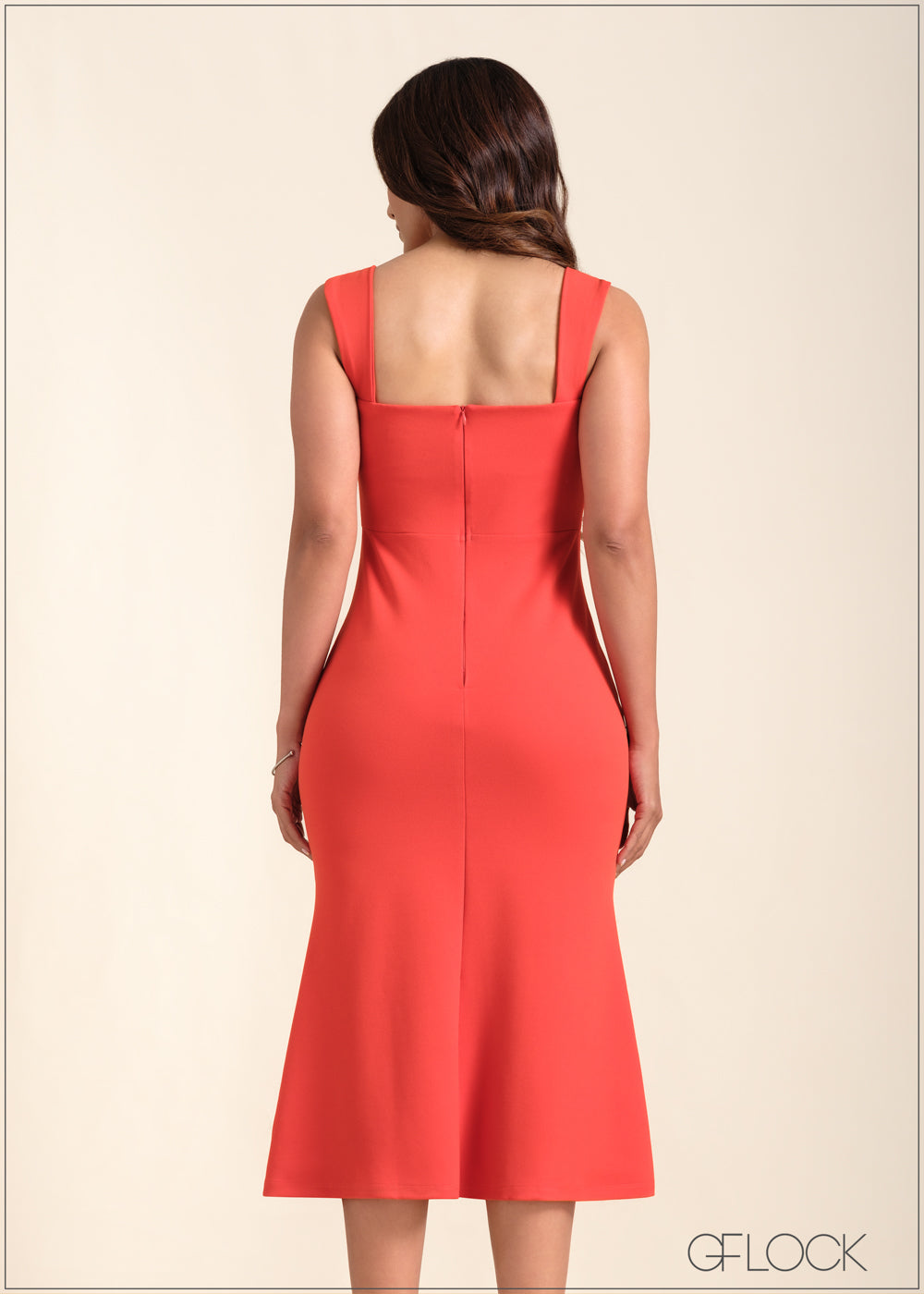 Sweetheart Neck Midi Dress - 221123