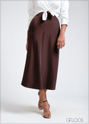 Satin Midi Skirt - 260525