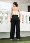 High Waisted Straight Leg Flare Pant - 180823