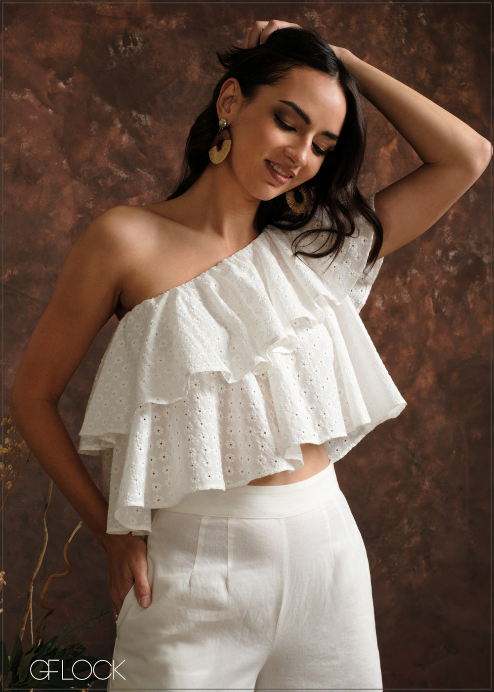 Frill Detailed Cutlawn Top - 010325