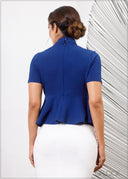 High Neck Peplum Top - 180923