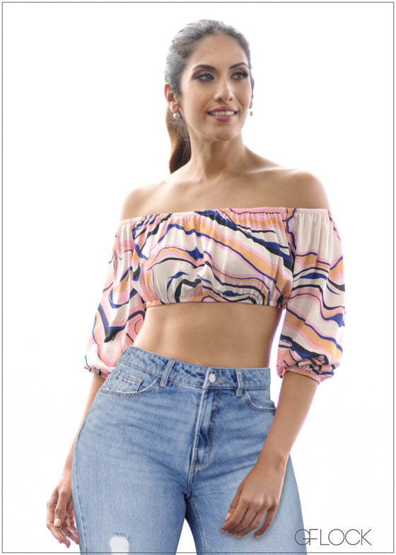 Printed Crop Top - 031123