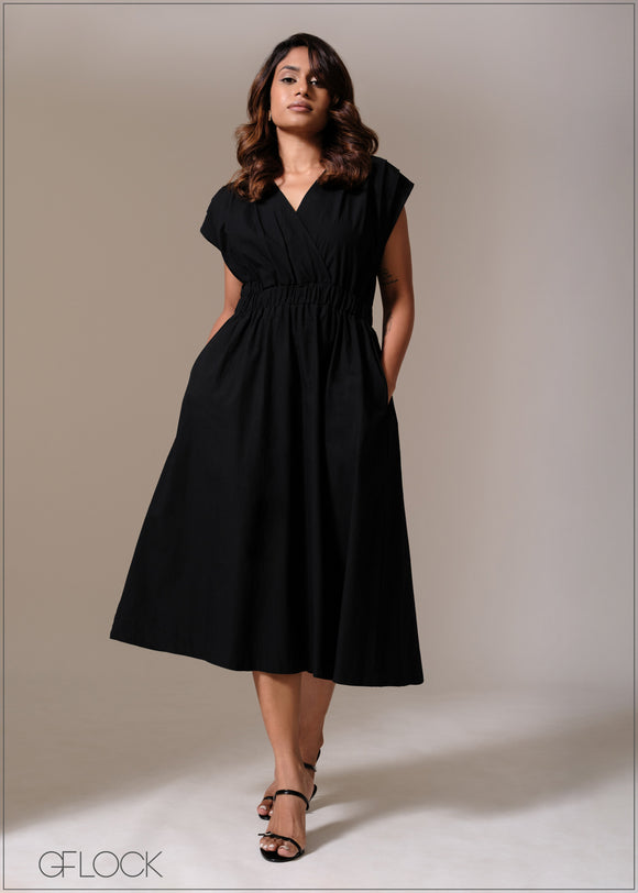 Shoulder Detailed Dress - 241125