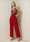 High Waisted Crease Line Detailed Pant - 091223