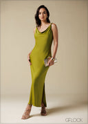 Cowl Neck Slip Maxi Dress - 250725