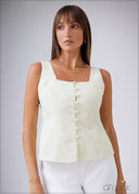 Waistcoat With Lace - 230326
