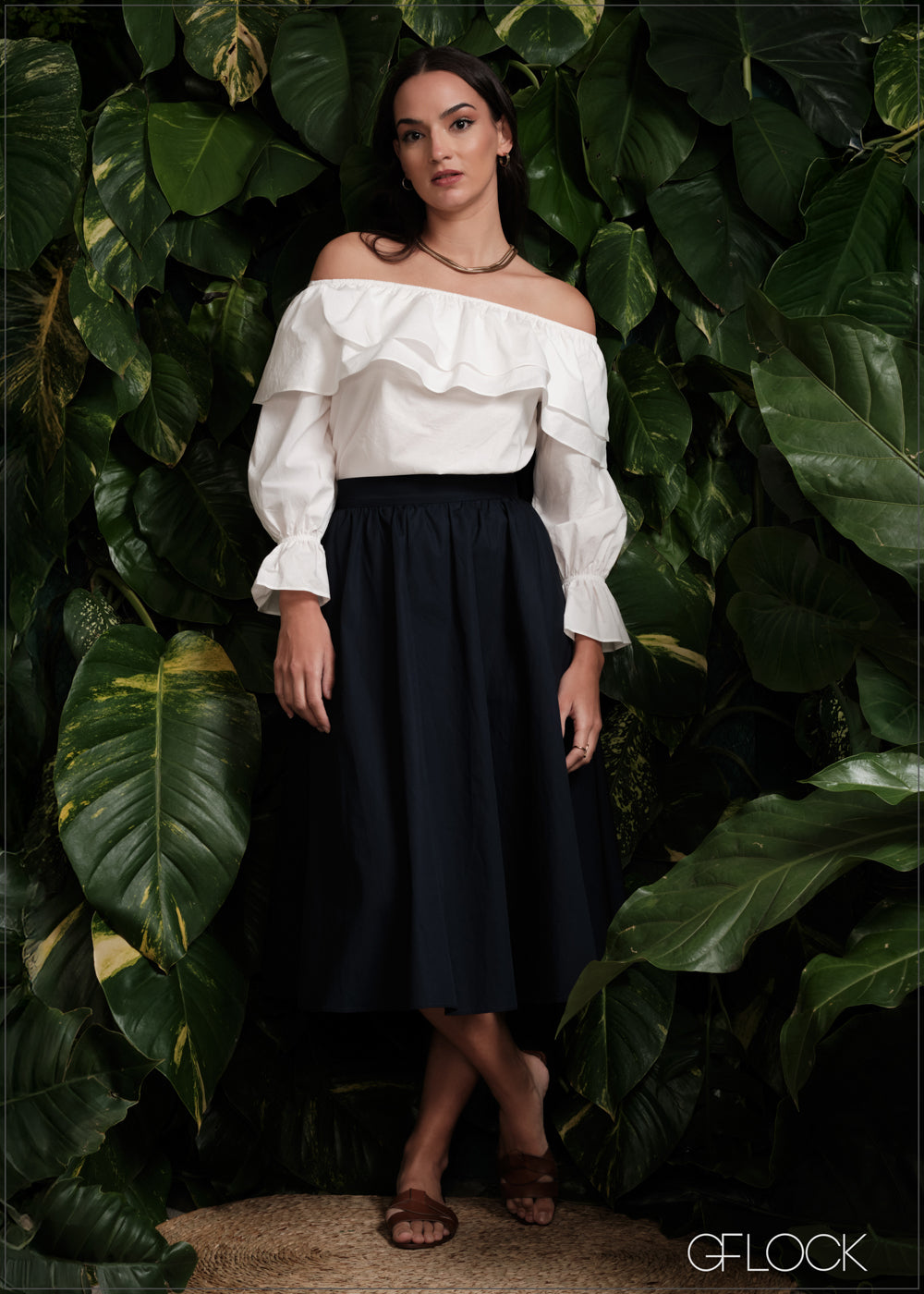 One shoulder Ruffle Top - 231224 - GFLOCK.LK