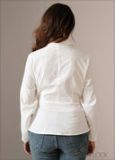 Trim Detailed Cotton Top - 121026