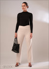 Pocket Detailed Wide Leg Trousers - 120124