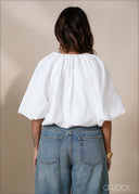 V-Neck Tie Top - 220826