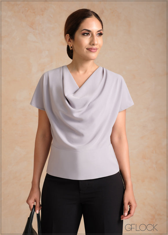 Top With Cowl Neck - 210524