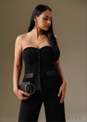 Sweetheart Neck Detailed Top - 121225